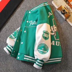 Kids Print Letter Outerwear Boy Baseball Jackets Casual Children Clothing Teenager Fashion Spring Autumn Coat Baby Trends Jacket
