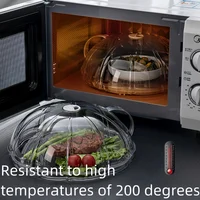 Couverture de micro-ondes résistante à la chaleur, protection anti-éclaboussures pour four et cuisinière, compatible lave-vaisselle, facile à nettoyer, indispensable pour la cuisine 6