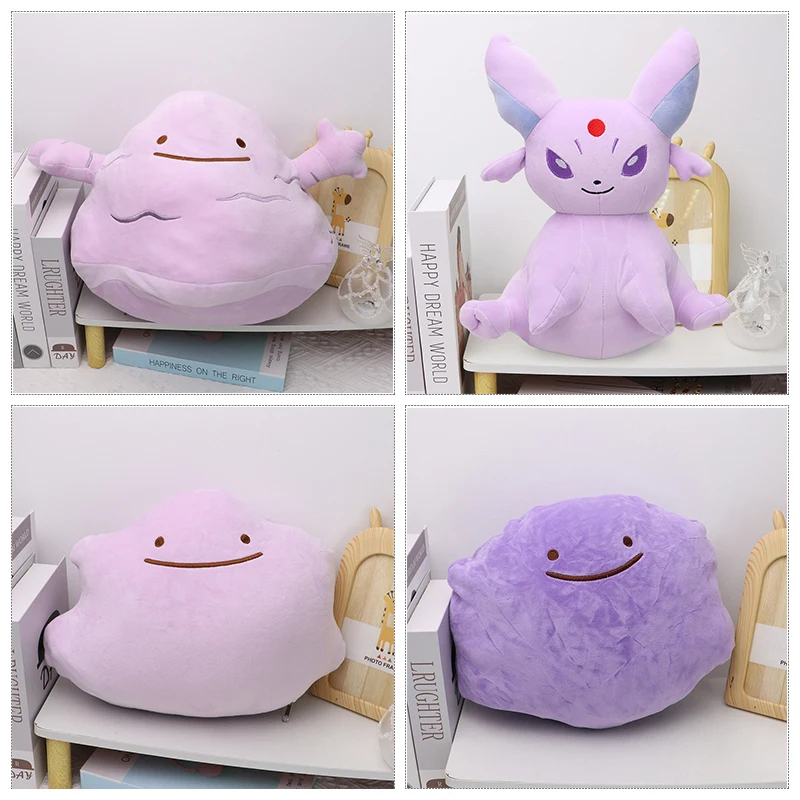 15 Style Pokemon Ditto Flip Doll Snorlax Espeon Koffing Lapras Zipper Transform Plush Toy Soft Ditto Pillow Kawaii Birthday Gift