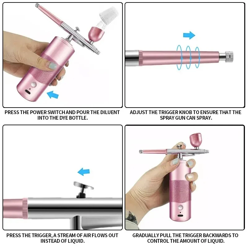 Portable Metal Nano Steam Gun for Skin Care and Sterilization
