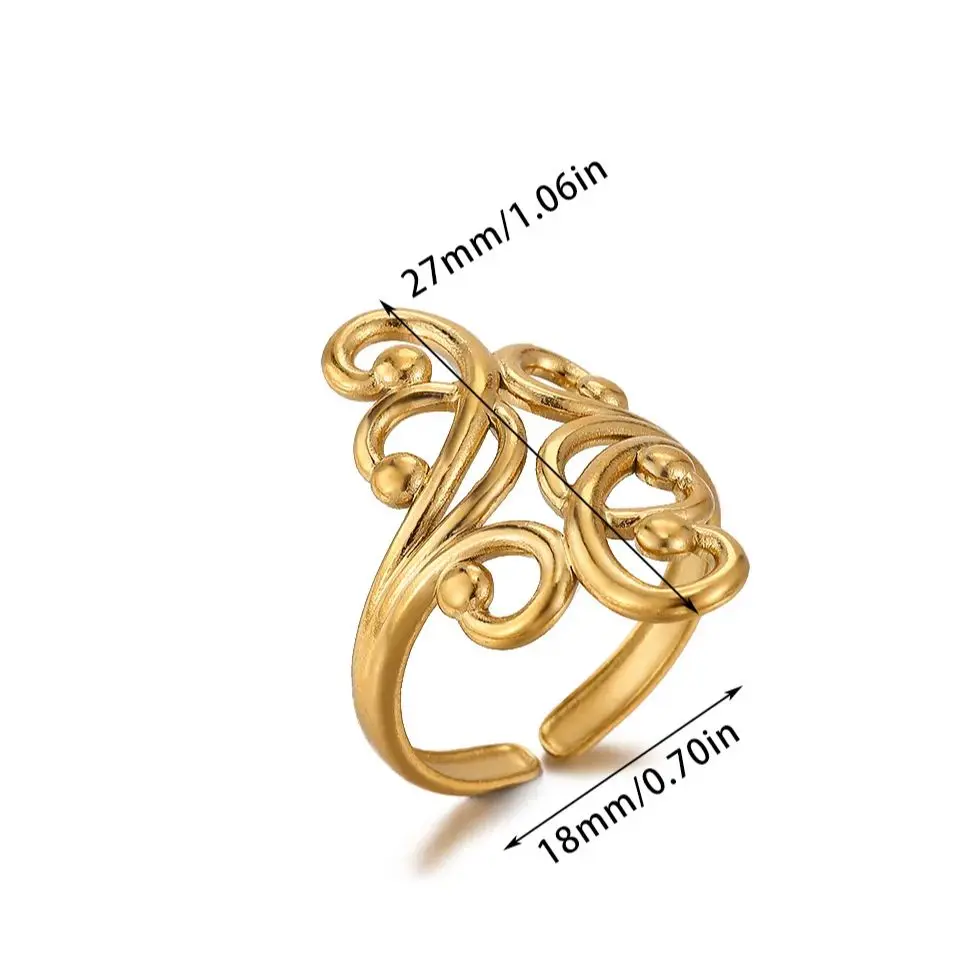 Stainless Steel Rings for Women Gold Color Gift