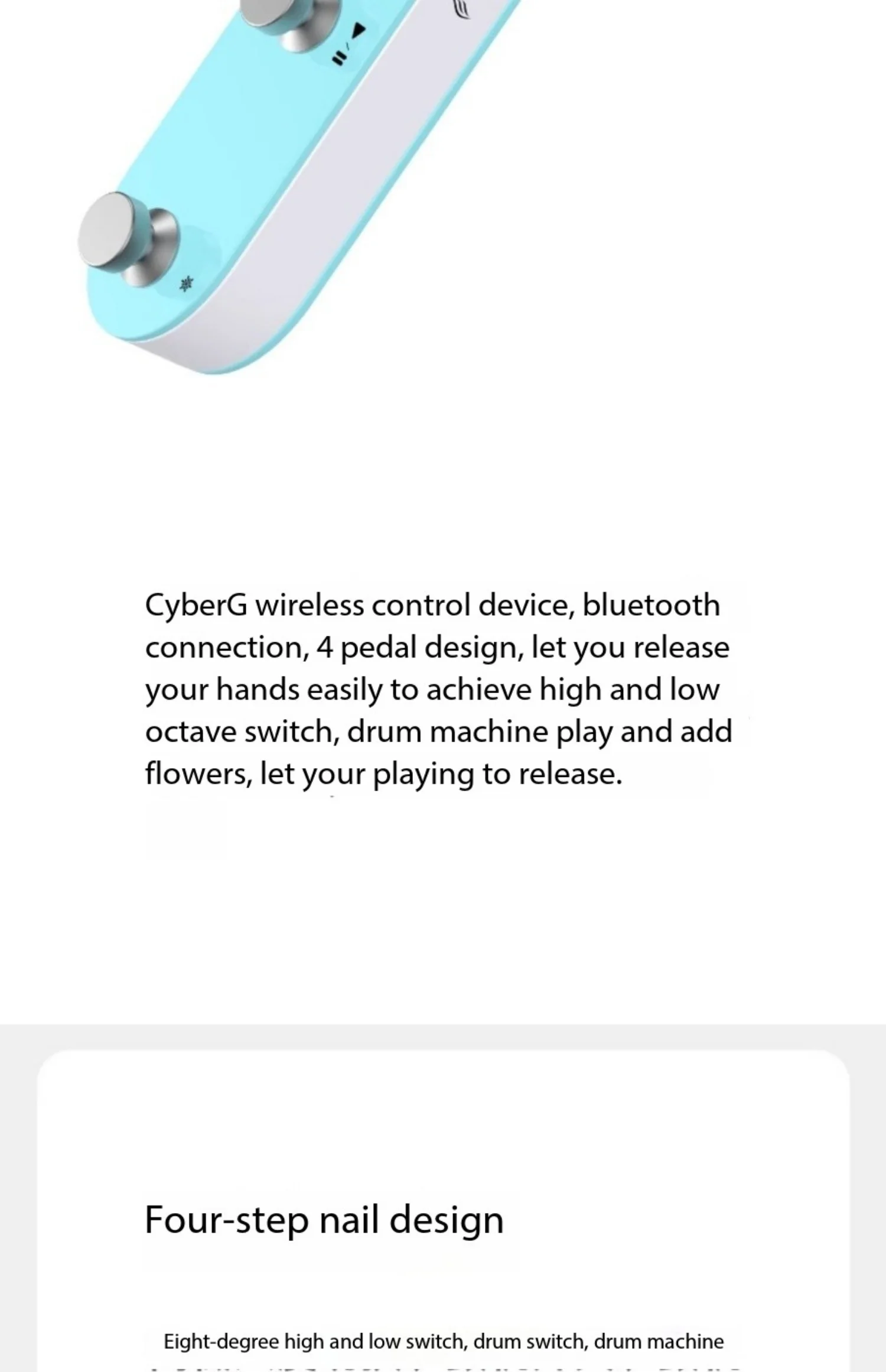 Enya Cyber G Stringless Guitar Dedicated Wireless Bluetooth-compatible Microphone,Wireless Pedal Controller/Headset Microphone