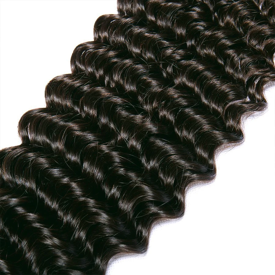 Raw Human Hair Bundles Loose Deep Wave Virgin Remy Hair Extensions for Women Sew in Quick Weave Bundle 3/4 Bundles