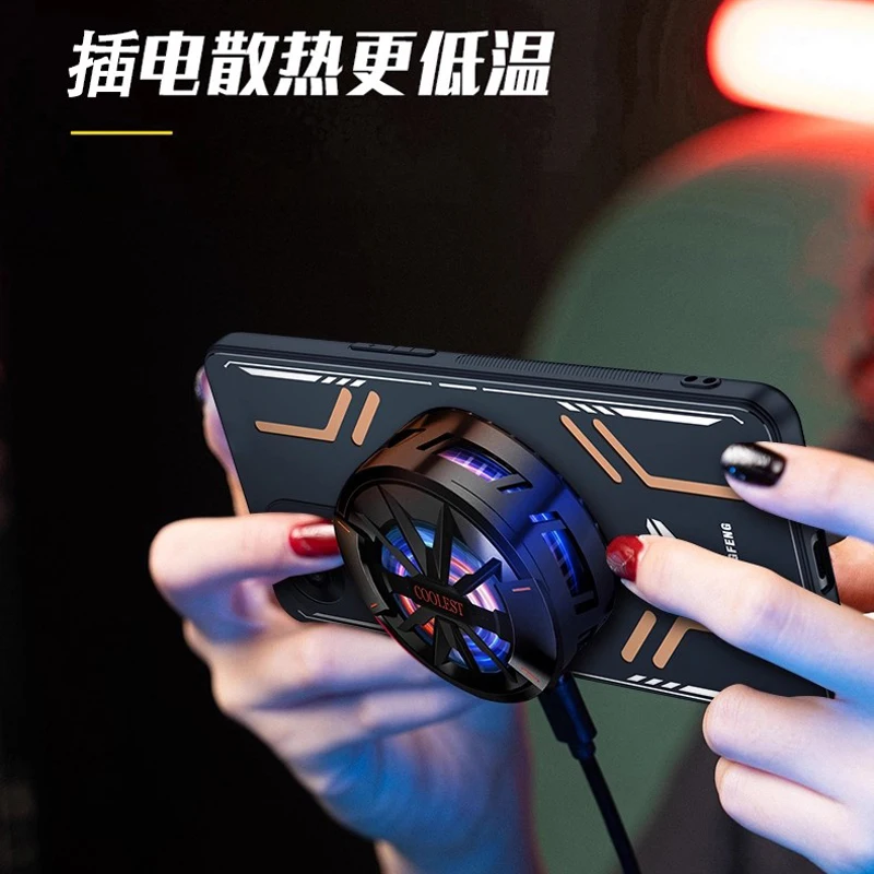 Premium Brass Graphene Cooling Phone Case with Metal Magnetic Red Copper Heat Dissipation Feature