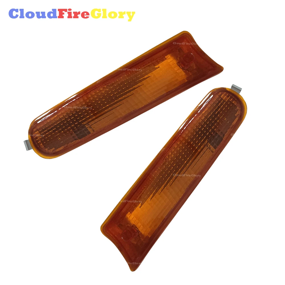 

For Toyota RAV4 1995 1996 1997 Pair Front Left Right Bumper Fog Light Yellow Plastic Housing