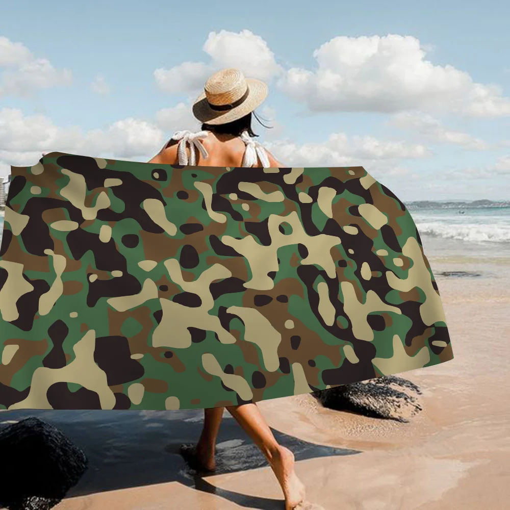 Camouflage Pattern Camo military Army Towel Microfiber Beach Towel Absorbent Quick dry Soft Yoga Swimming Resort Mountain