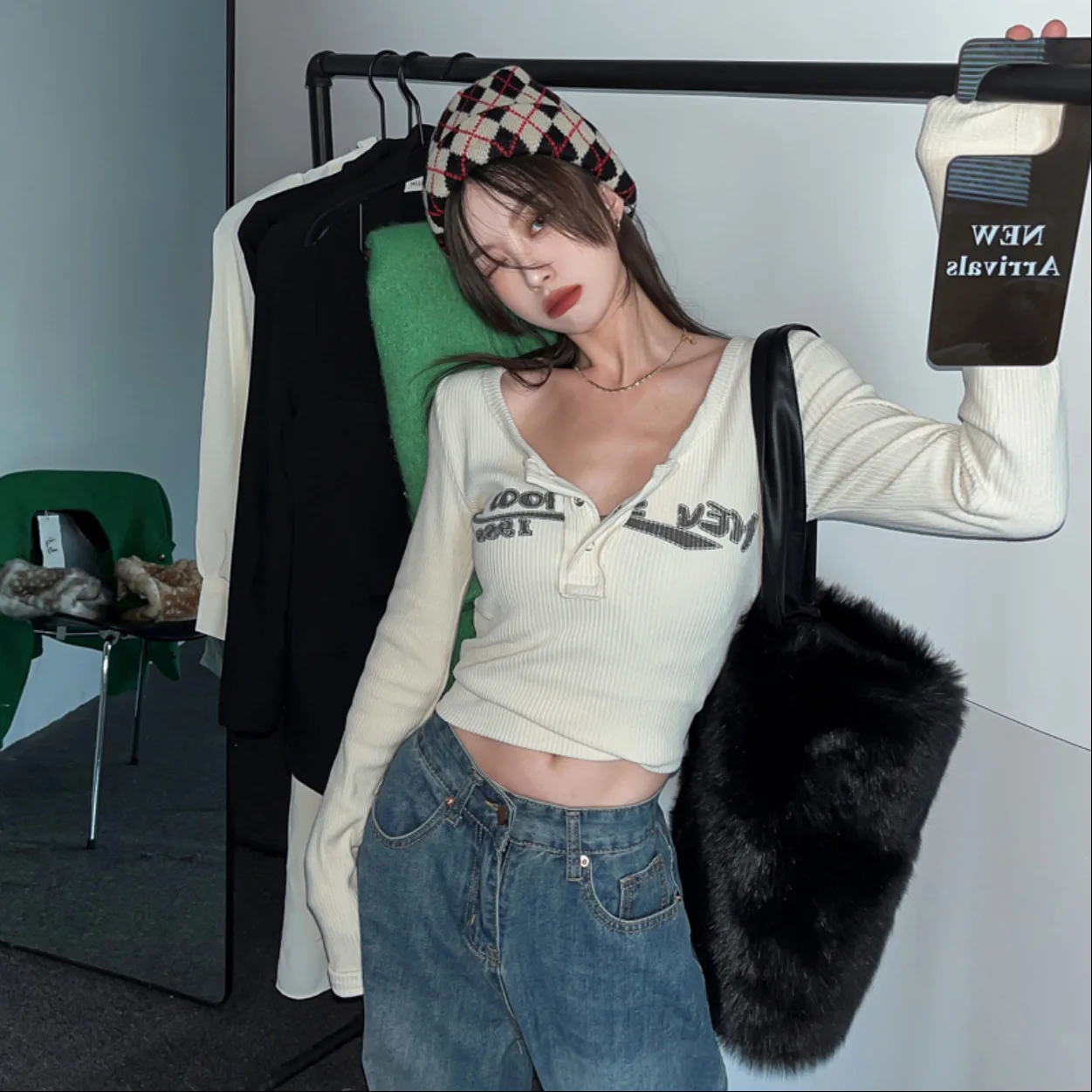 Knitted T-Shirt O-Neck Skinny Fit