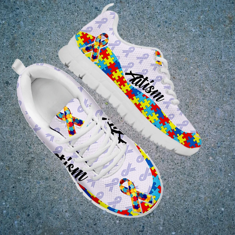 

KUILIU Customized Black Sneakers Women Custom Pattern Print Plus Size Flat Children Mesh School Shoes Girls Dropshipping