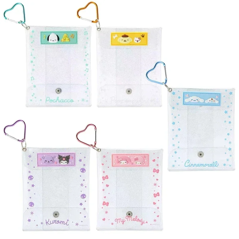 

Sanrioed My Melody Kuromi Hellokittys прозрачный бумажник из ПВХ, милый переносной брелок для ключей