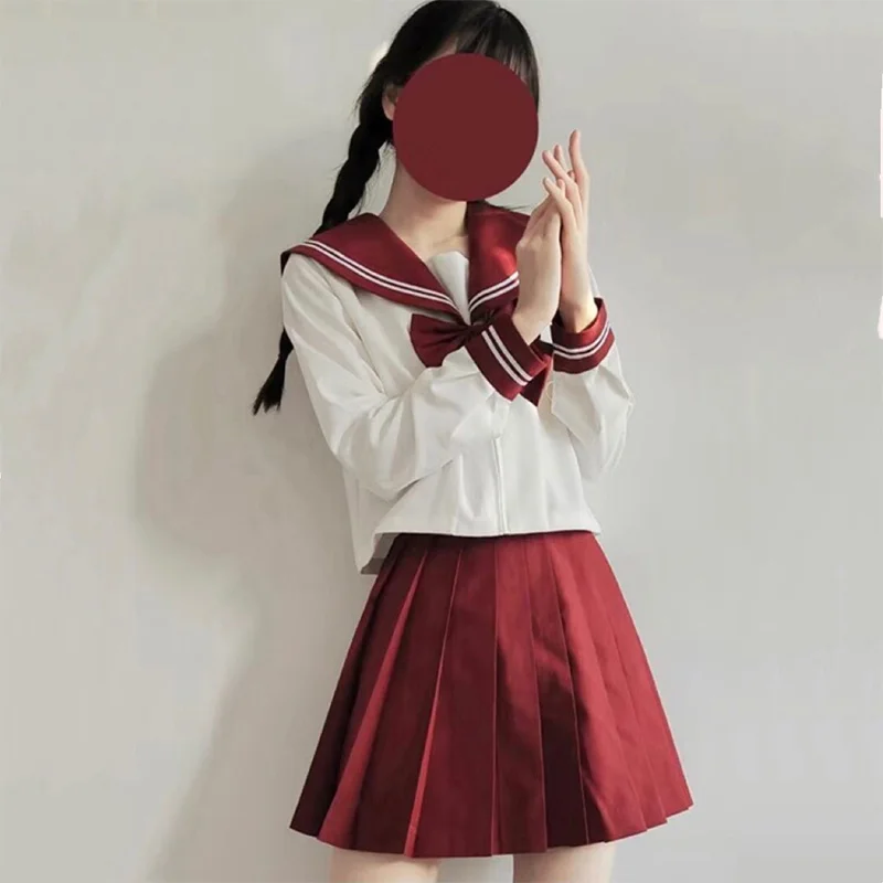 Japanese School uniform s-xxl JK Uniform School Girl Uniform Green Costume Women's Sexy JK Suit Sailor Jacket Pleated Skirt suit 4