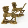 3 Inch Brass Feng Shui Pair TENGYUN CHILIN / chi lin M1186 2