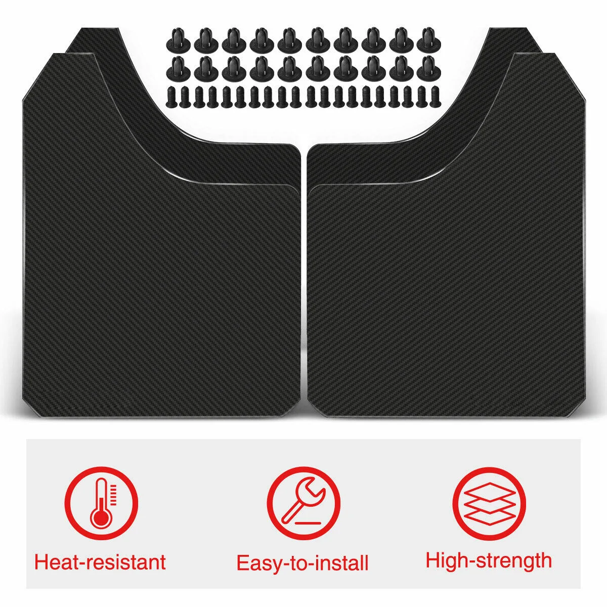 포드 피에스타 ST ST150 ST180 ST200 ST-LINE 500 ST500 mk5 mk6 mk7 mk8 Zetec S RS용 탄소 섬유 머드 플랩 스플래시 가드