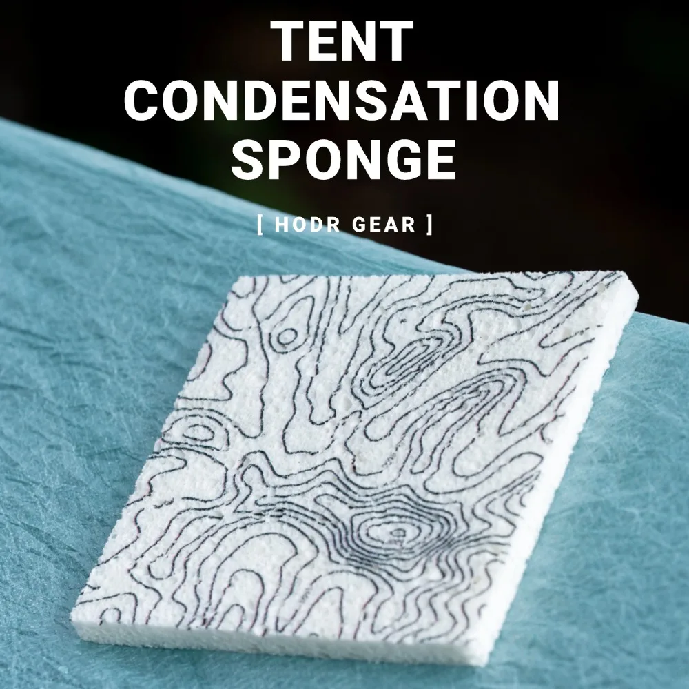 [HODRGEAR] Tent Condensation Sponge – Ultralight 16.7g Cellulose Sponge 15×15cm Wipe Wring Use Again for Tents Tarps Cookware