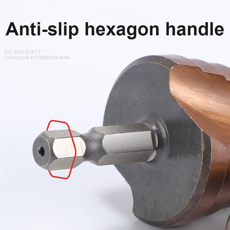 Step Drill Bit 1PCS/3PCS M35 5% Cobalt HSS Step Drill Bits for Stainless Steel Metal Wood Hex Metal Core Stepped Drill Bit Set 4-12mm/20mm/32m