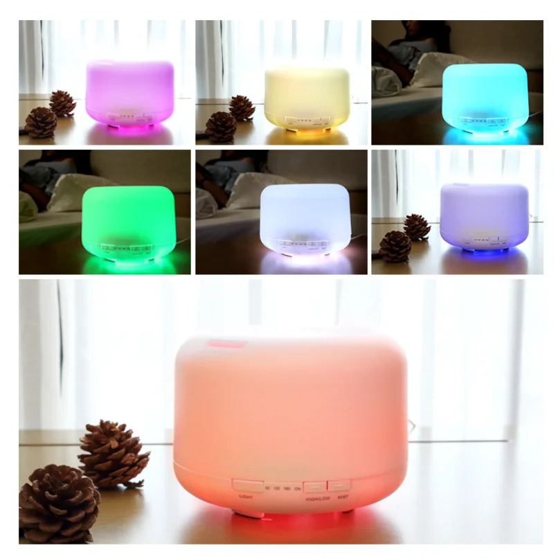 Air Aroma Diffuser Ultrasonic Humidifier Home Electric Aromatherapy Essential Oil Aroma Diffuser 7Color LED Light