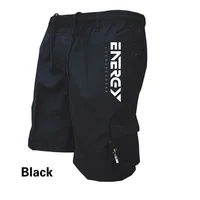 Outdoor Cargo Shorts Male Overalls Elastic Waist Cycling Shorts Multi-pockets Loose Work Shorts Quick Dry Sport Printed Trousers 2