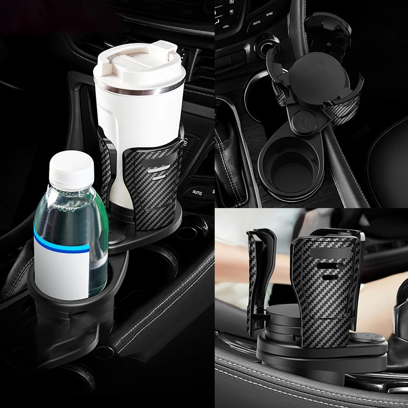 Multifunctional Car Cup Holder Carbon Fiber Modified Coaster Car Cup Holder Drink Holder Cup Holder