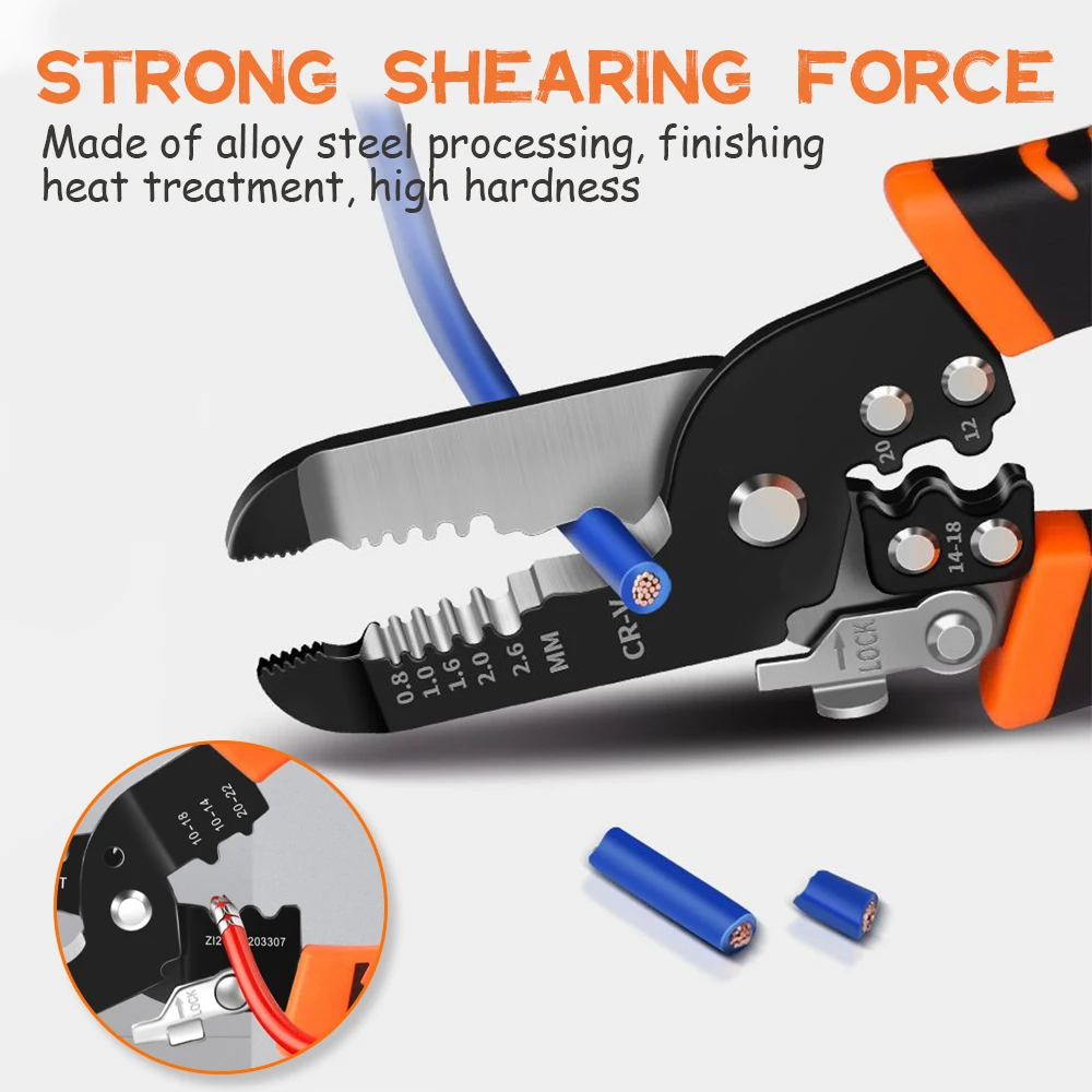 Wire Stripper 10 in 1 Multifunctional Electrician Peeling Household Network Cable Puller Tools