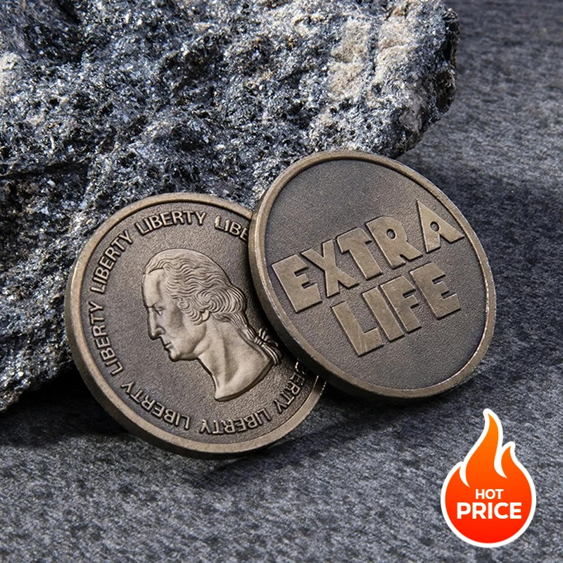 Commemorative Coin Ready Player One Extra Life Quarter Cosplay Prop