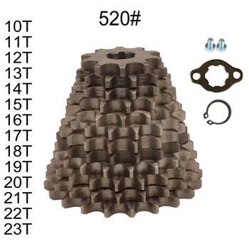 Передняя Звездочка двигателя для мотоцикла 520 # цепь 20 мм 10T 11T 12T 13T 14T 15T 16T 17T 18T 19T 20T 21T 22T 23T для квадроцикла велосипед-внедорожник