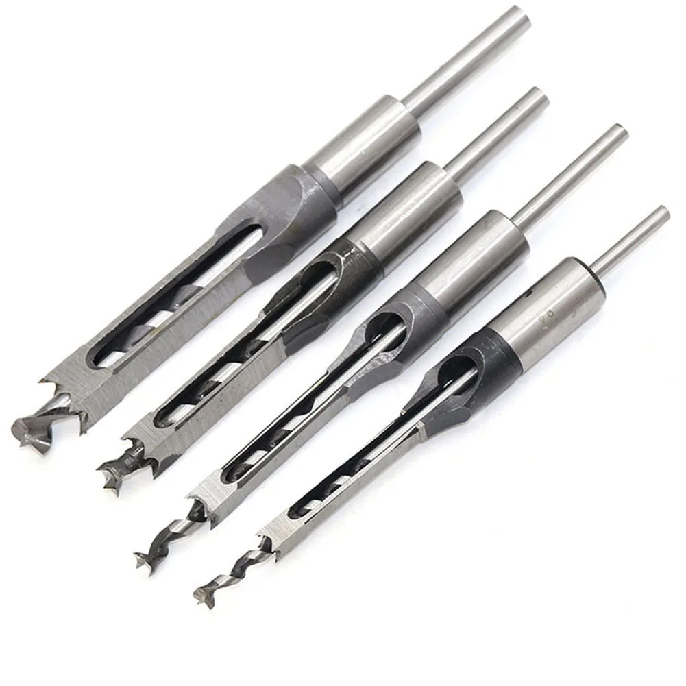 

High speed Steel Square Hole Drill Bit Set Efficient Woodworking Tools Long Service Life Improves Drilling Efficiency