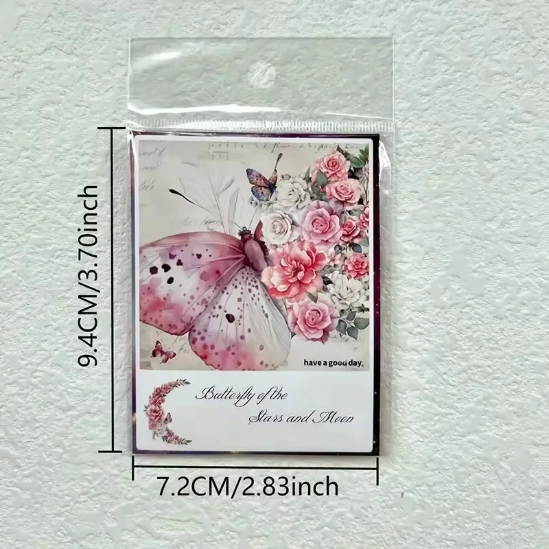 Description Picture 2 of item30 PCs Butterfly Flower Themed DIY Decorative Stickers Pack Decorative Stickers For Scrapbook Label Diary Album Planner