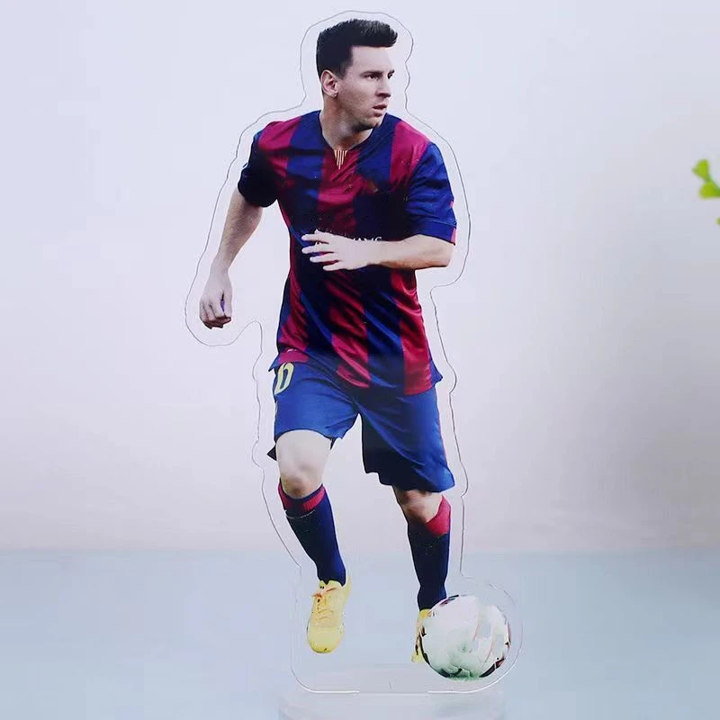 Description Picture 3 of itemC Ronaldo Bicycle Kick Ornaments Messi Classic Actions Football Craft Acrylic Soccer Keepsake Home Decoration Fans Gift 2024 New
