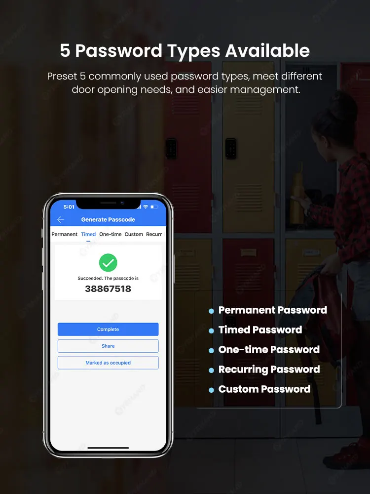 Smart Cabinet Lock APP Control, Keypad & RFID Card Entry,Dual Authentication,Rem