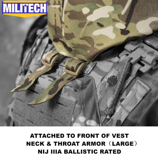 MILITECH NIJ Level 3A IIIA 0108.01 Bulletproof Neck&Throat Protector Ballistic Collar Fits AVS CPC LVS Vest Neck Anti-Fragment 6