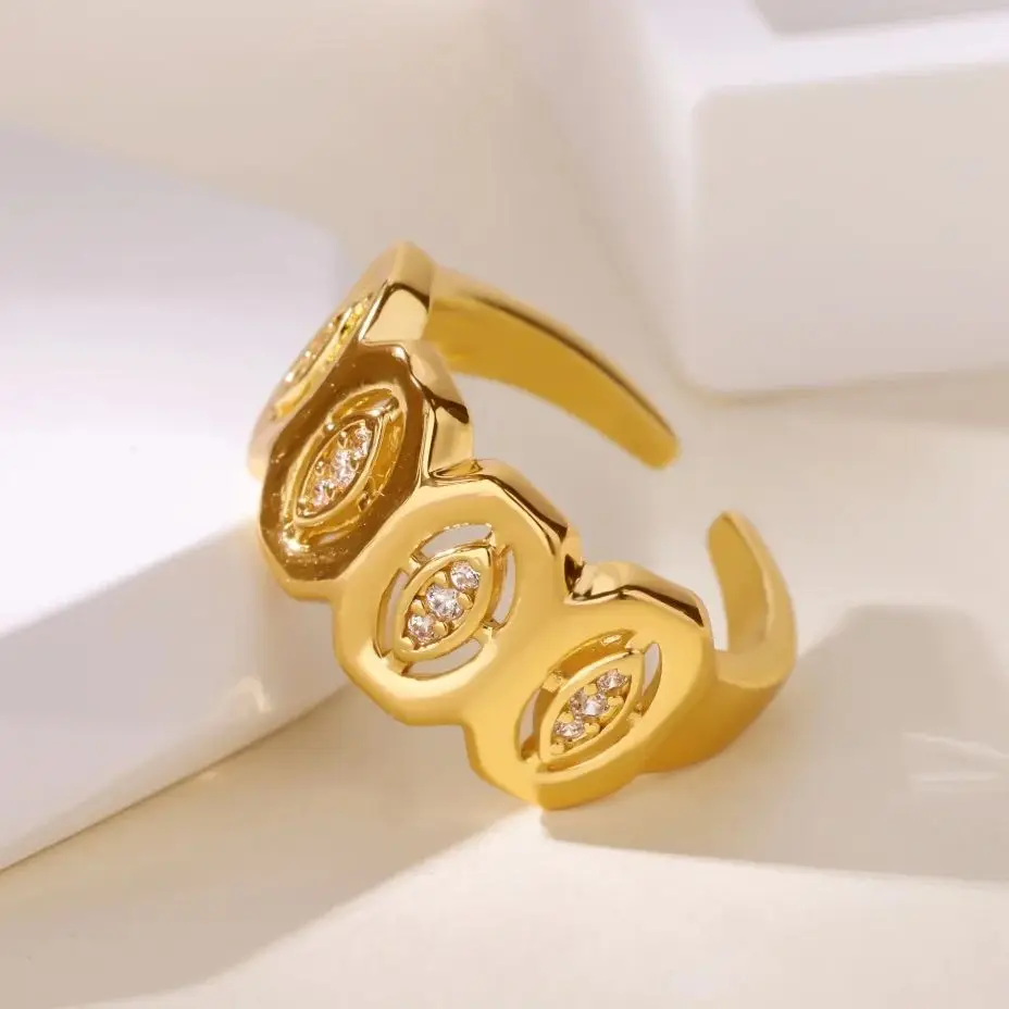 Zircon Geometric Rings Women Use