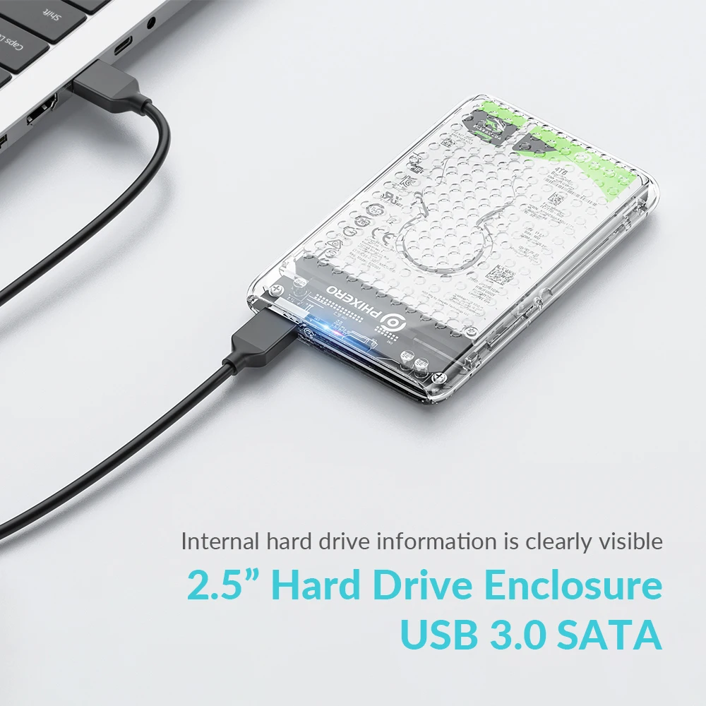 PHIXERO 2.5 ġ SSD Ŭ 丮 ڽ HDD ̽ SATA USB 3.0  C ϵ ̺ ̽ PC Ʈ  ܺ  UASP