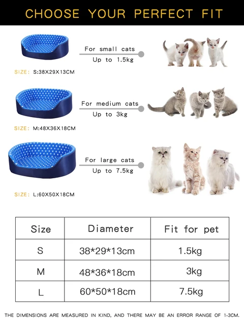 Cats Bed Dot Sponge Pad Dog Accessories Houses and Habitats Pet House Puppy Goods All Supplies Cushions Things Beds Basket Mat 6