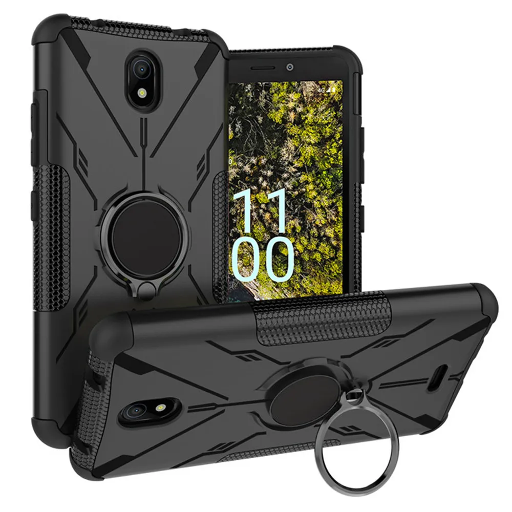 Per Nokia C100 Case Luxury Ring Back Cover Armor Custodia Antiurto Per Nokia C100 C 100 Nokiac100 Custodia Per Telefono