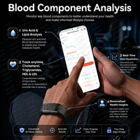 Nouveau bracelet intelligent sans écran, moniteur de santé ECG+PPG, fréquence cardiaque, pression artérielle, étanche 3ATM, montre connectée de sport 4