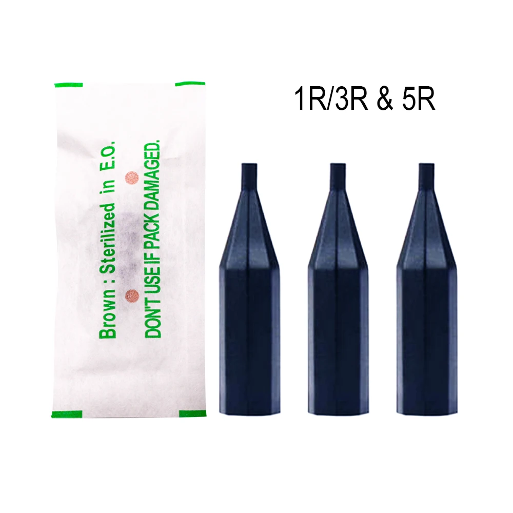 Tattoo Microblading Needles Disposable Tattoo Tips Professional 1RL/3RL/5RL Individual Packag Giant Sun Tattoo Needle Tips for Permanent Makeup Eyebrow Lip Machine