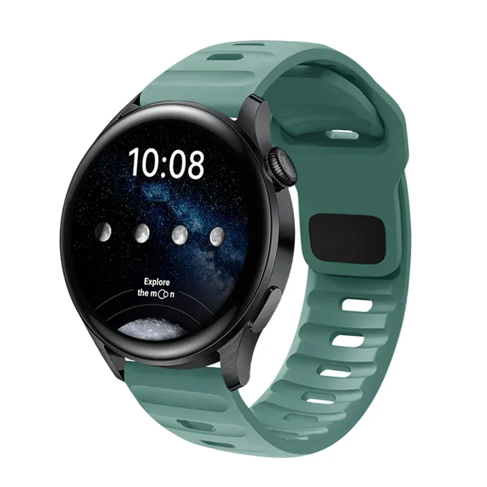 Versatile 22mm Silicone Smartwatch Strap - Premium Watchband Bracelet