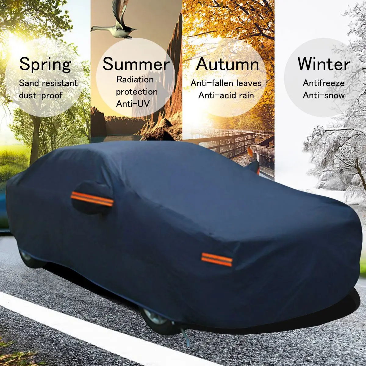 Universal Black Waterproof full car covers Snow Ice Dust Sun UV Shade Cover  Indoor Outdoor for Audi A3 A4 A5 A6 A8 Q3 Q5 Q7 - AliExpress