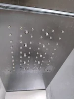 หัวฝักบัวสี่เหลี่ยม ABS ขนาด138x213มม. หัวฝักบัวแบบมีรูขนาด6*10อุปกรณ์เสริมหัวฝักบัวแบบหยดน้ำ 5