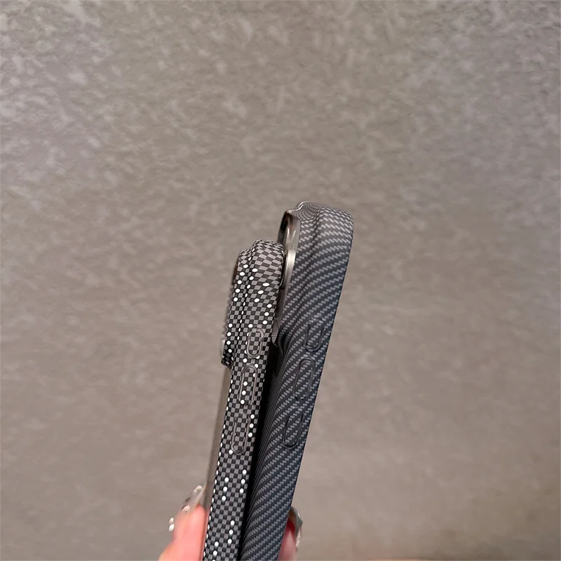 Luxury Carbon Fiber Texture Shockproof Phone Case - Hard PC Cover