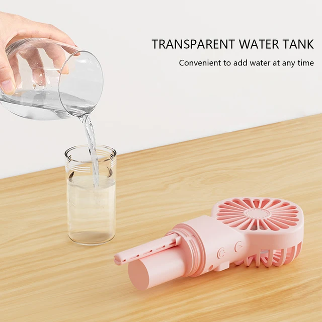 Handheld Mini Air Conditioner USB Rechargeable Portable Humidifier Mist Cooler Cooling Spray Humidifier Fan for Home/Office/Dorm 6