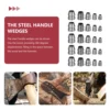 25Pcs Multi-function Iron Wedges Hammer Wedges Axe Handle Install Wedges 3
