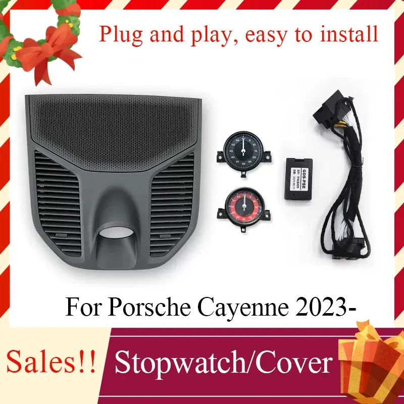 

Porsche Cayenne 2024 Stopwatch Dashboard Cover Upgrade Parts Clock Compass