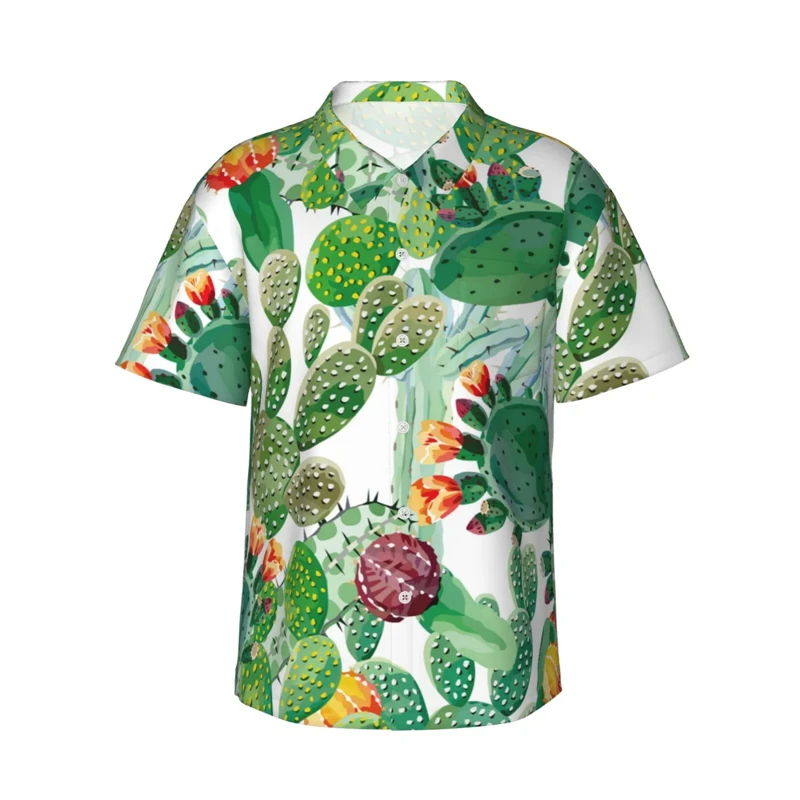 thumbnail image 1 of Camisa hawaiana con estampado 3D navideño para hombre, camisas de playa con plantas para vacaciones de verano, camisa hawaiana de manga corta con botones, camiseta de calidad superior, 1 of 5