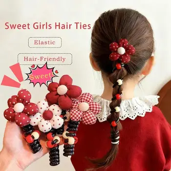 Elastico per capelli a filo telefonico ad alta elasticità per donna con design a perla