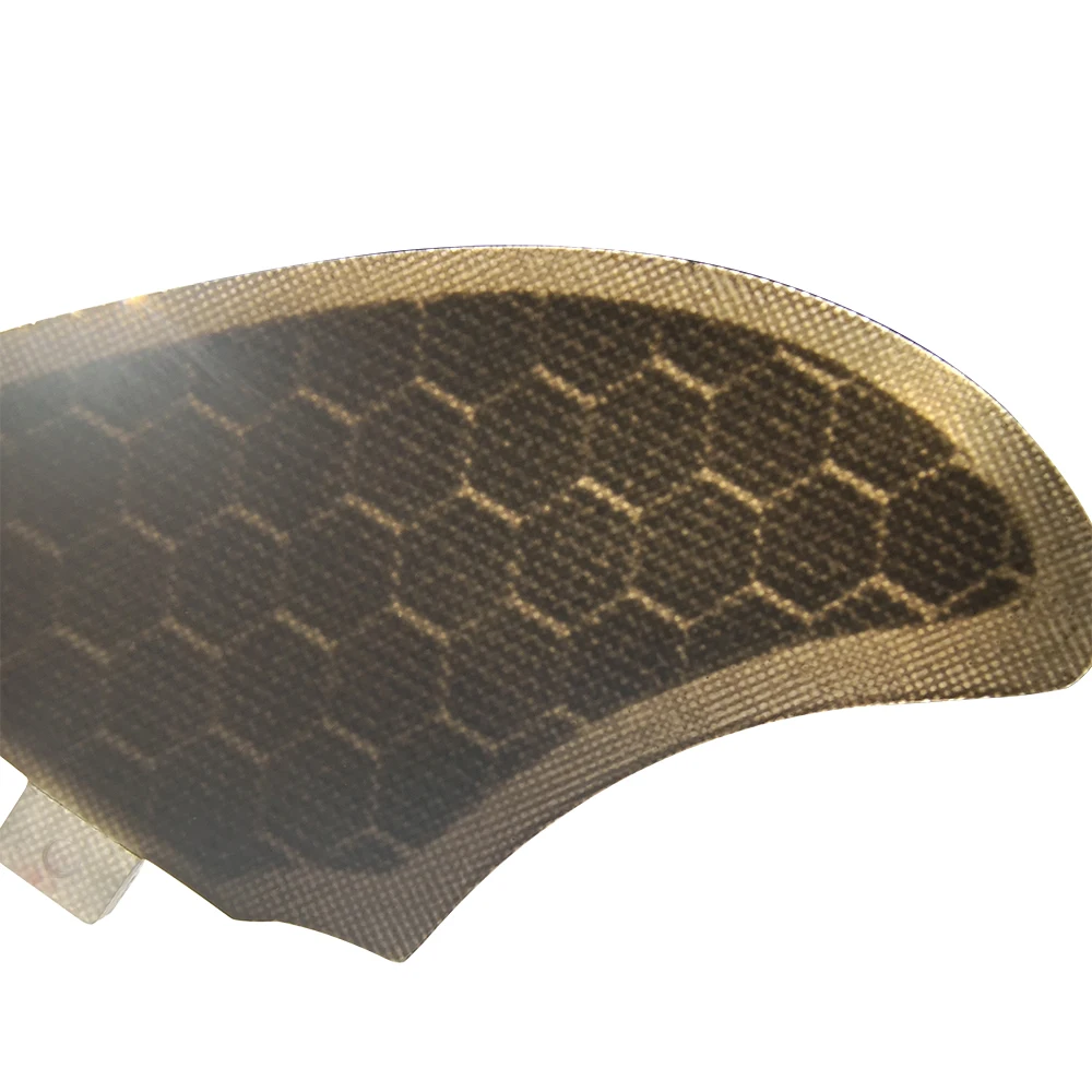 UPSURF FCS Quad Fins Honeycomb Fiber Surfboard Fins Twin Rear Fins+Twin Size Twin Tabs 4 Set Top Performance Surf