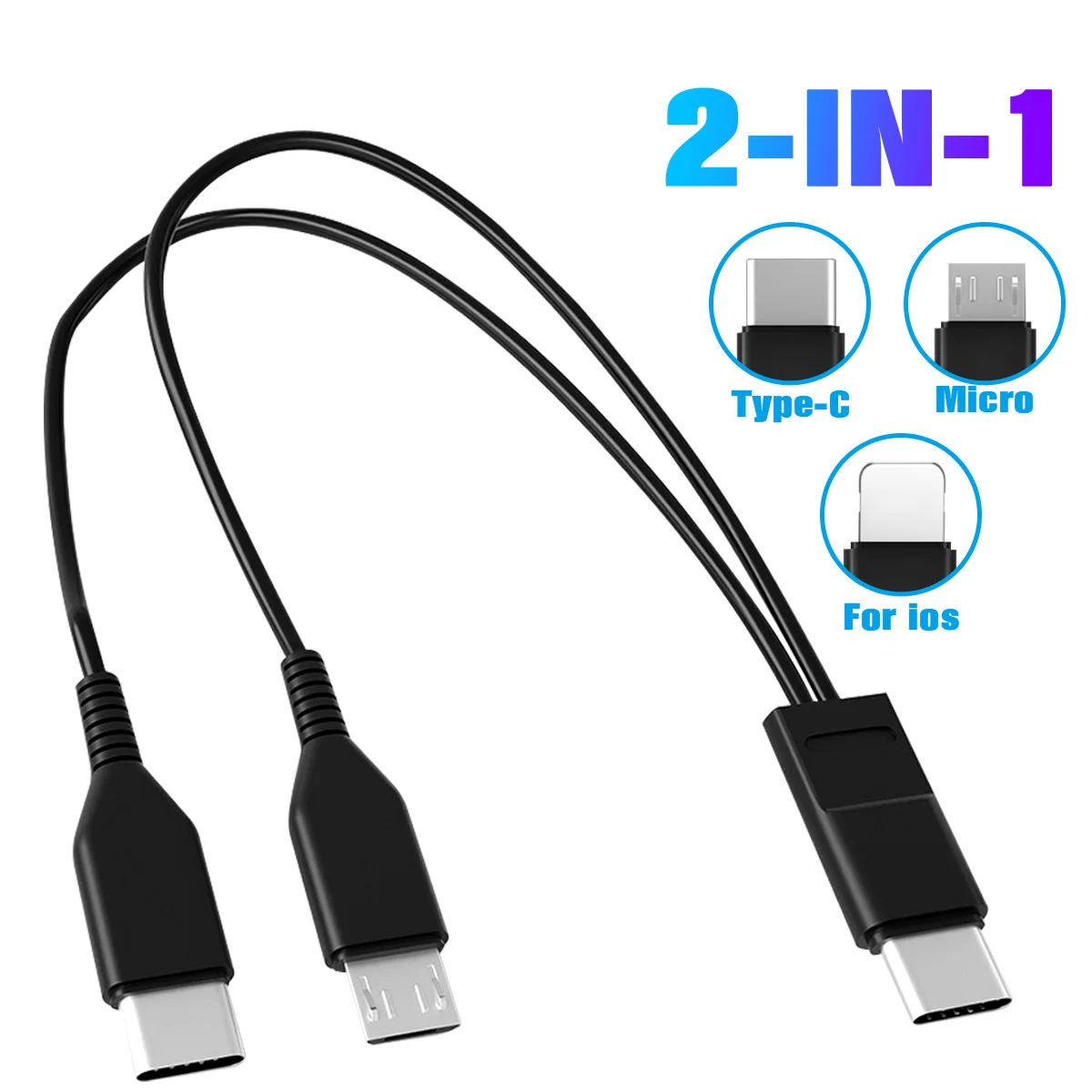 2In1USBCToTypeCMicroUSBCableShortChargingWireCordFor.jpg