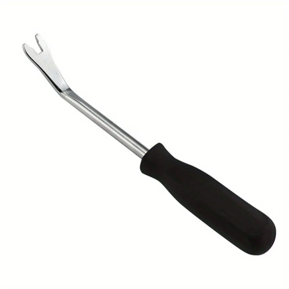 1PC Screwdriver Crowbar Black+Silver Color Convenient Dashboard Removal Tool Durable Labor-saving Non-slip Panel Repair