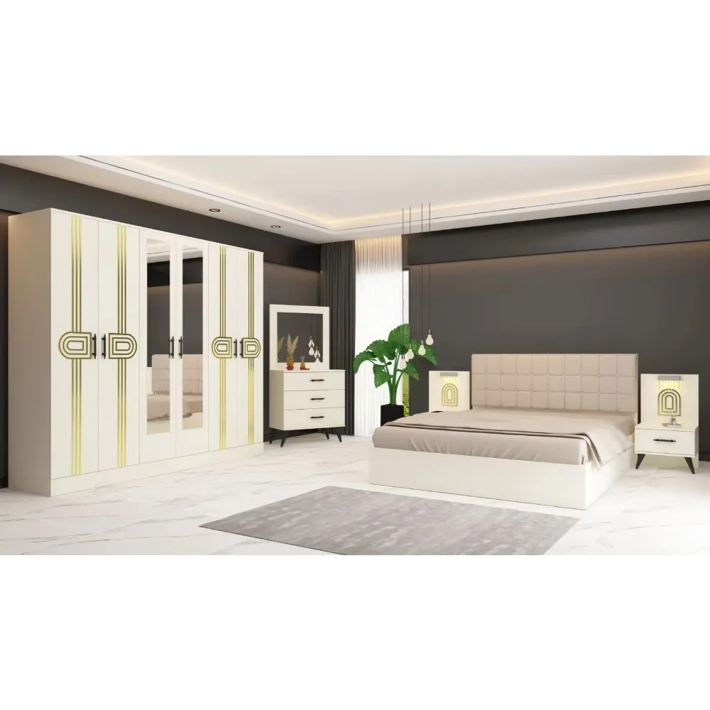 High-Quality Modern Luxury Bedroom Furniture Set – Apartment & Hotel 5
