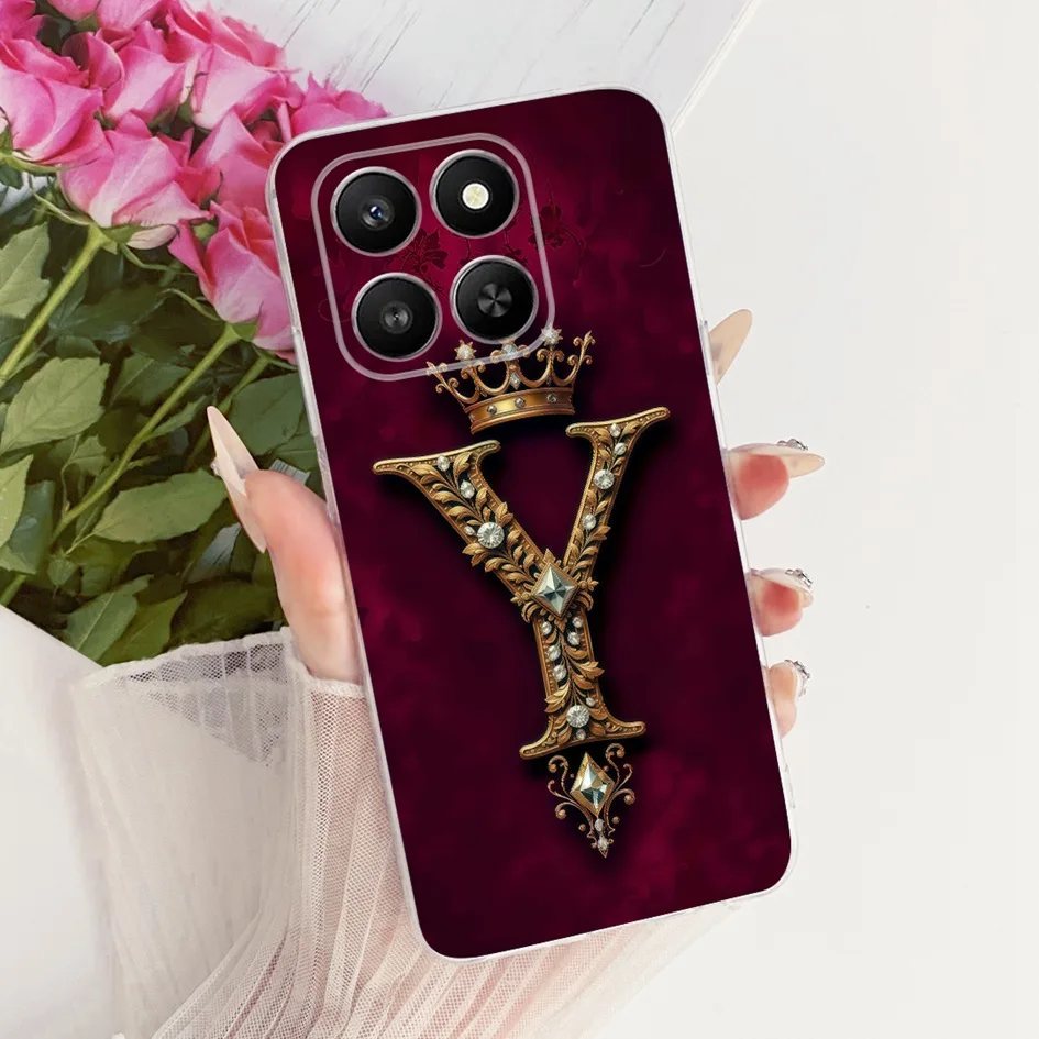 Clear Luxury Crown Letter Silicone Couple Phone Case - Soft and Stylish Protection