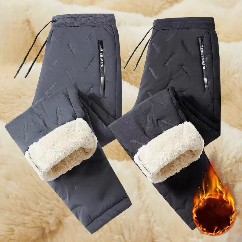 Luxus Marke männer Hosen Warme Plus Samt Verdickt Sport Winddicht Casual Hosen Große Größe Jogginghose Baggy